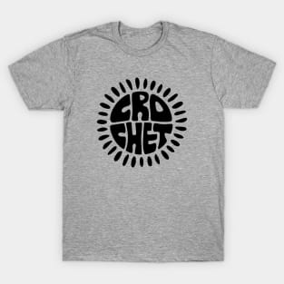 Crochet Sun (black) T-Shirt